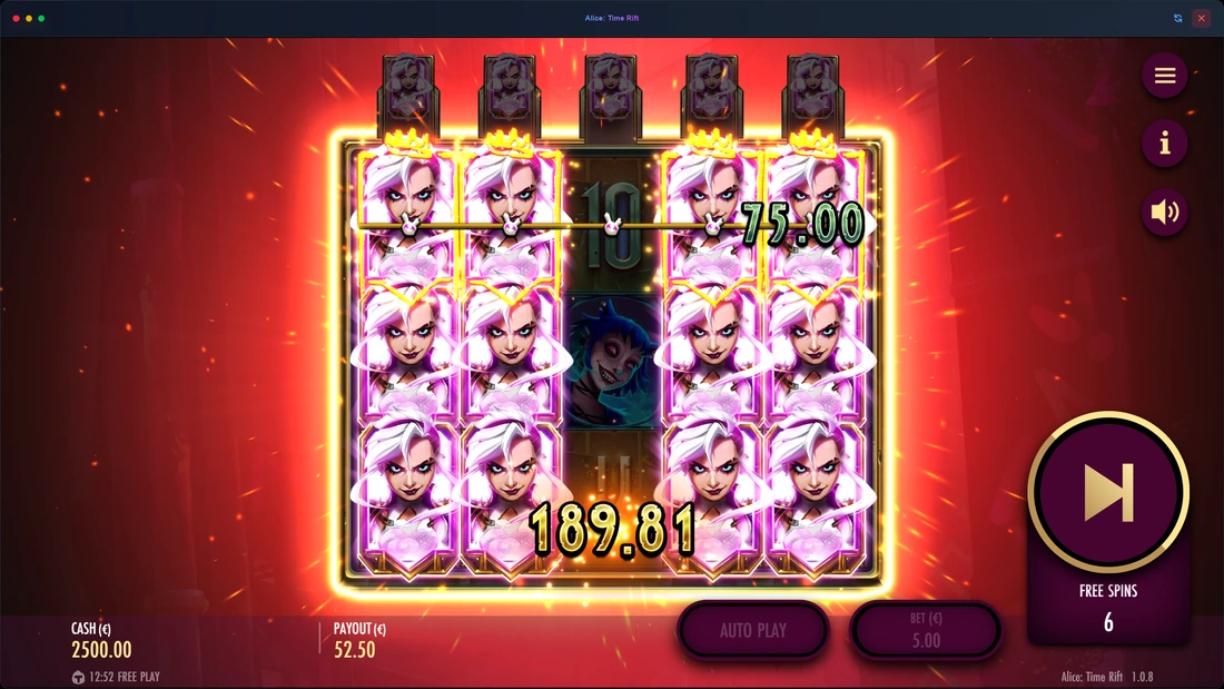 Alice Time Rift 5 Scatter Bonus